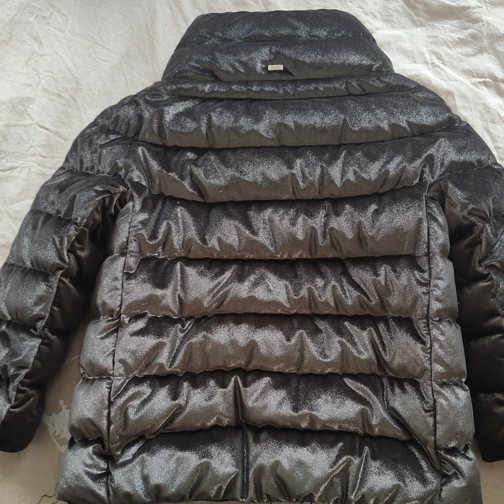 Herno Down/ Feather Fill, Ladies Shimmering Tan/Silver Puffer Jacket/ Size 40. - Picture 4 of 17